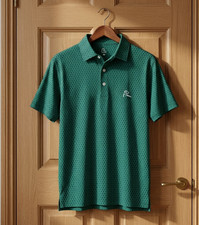 Men's Rhoback 99 Bottles Polo Navy Clover Print Breathable,Stable stitching