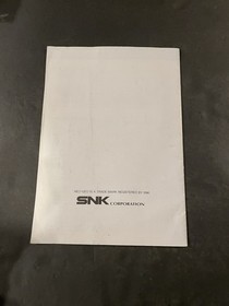 neo geo aes System Console manual only