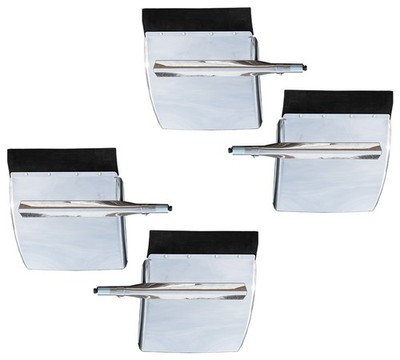 4PK 24''x29'' Heavy-Duty Stainless Steel Quarter Fenders w/ Triangle Brackets