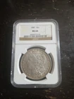1887 Ms64 Lightly Pastel Toned Morgan Silver Dollar