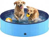 Hundepool Faltbar Planschbecken 120X30Cm Anti-Rutsch Schnelle EntwäSserung Pvc