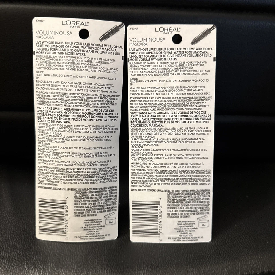 2X L'Oreal Voluminous Original Mascara #365 Black Brown WATERPROOF - 2 Lot - Image 2 of 2