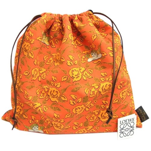 LOEWE Paula's Ibiza Angel Print Large Drawstring Pouch Bag Auth