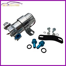 Carbureted Chrome Electric Fuel Pump High Volume 110 Gph Universal
