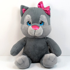 Great Wolf Lodge Fiesta Violet Gray Plush Pink Nose Bow Ears 10"