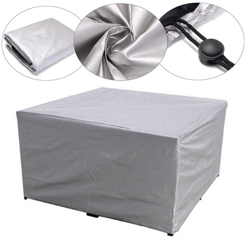 Copertura per mobili da giardino rettangolare grigio argento resistente 150 x 15
