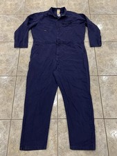Men's 54 Tall TOPPS FR Fire Flame Resistant Navy Blue Twill Work Coveralls