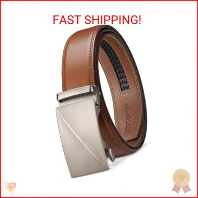 bostanten men's leather ratchet dress belt product info and reviews BOSTANTEN Mens Belt Leather Ratchet Dress Belt with Sliding Adjustable Buckle, Trim to Fit