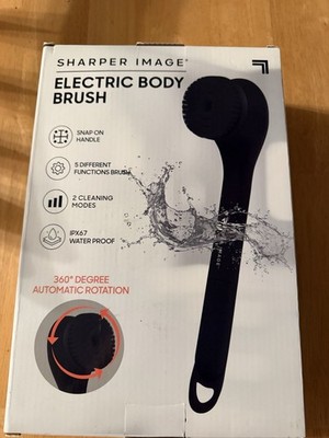 SHARPER IMAGE Electric Body Brush Back Scrubber for Shower Waterproof Long NEW
