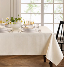 ELRENE HOME CONTINENTAL IVORY WATER STAIN RESISTANT TABLECLOTH 52" x 70" NEW