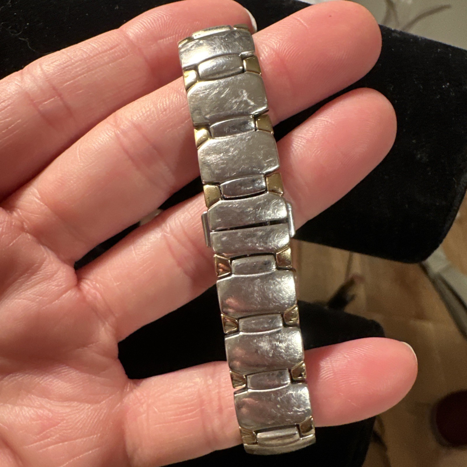 Seiko Two-Tone Rectangular Quartz Watch Unisex En… - image 5