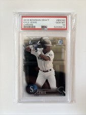 2016 Bowman Chrome Refractor Draft Kyle Lewis #BDC60 Mariners PSA 10