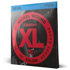 D Addario XL Nickel Wound Electric Bass Strings Heavy Gauge Bright Tone EXL230