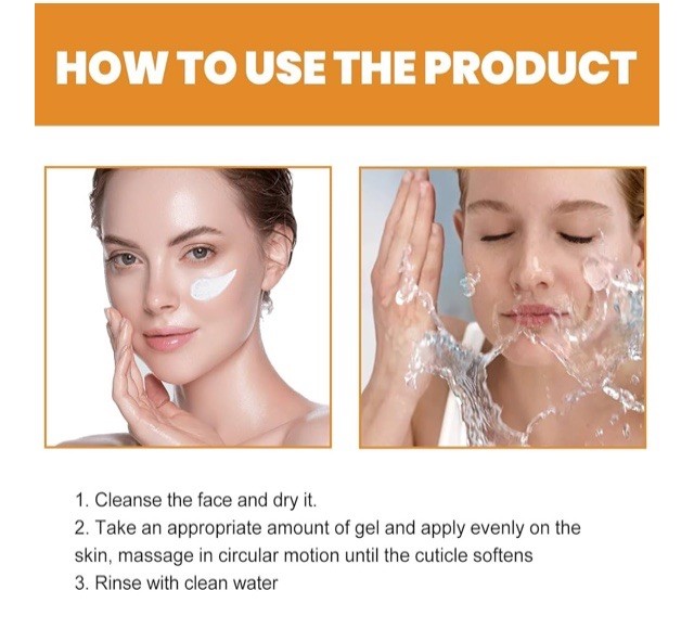 Orange Exfoliating Gel Scrub Face Body Skin Orange Peeling Gel Deep Moisturizing