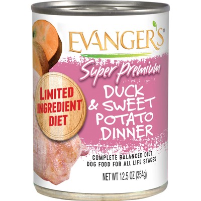Super Premium Duck & Fresh Sweet Potato Dinner for Dogs 12.5 oz/12 Pack