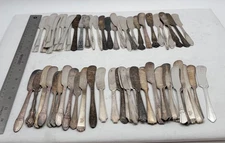 Lot of 60 Assorted Vintage Silverplate Butter Spreaders - Lot#167