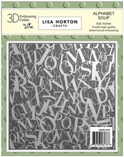 Lisa Horton Crafts  Embossing Folder-Alphabet Soup