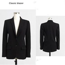 NWT J. Crew Classic Blazer two buttons black