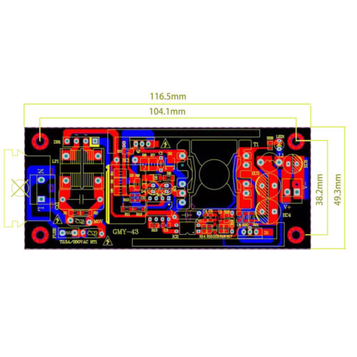 Convertidor de módulo descendente de fuente de alimentación conmutada CA 220V a CC 12V 24V 60W - Imagen 8 de 16