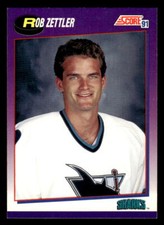 Rob Zettler 1991 Score American #370   San Jose Sharks