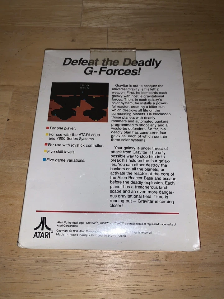 Gravitar Atari 2600 Video Game Complete Brand New In Box Never Played - Image 2 of 2