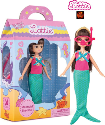 Lottie Puppe Mermaid Dreams LT175 Inspirational 18 cm Puppe Brandneu