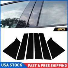 For 2016-21 Chevrolet Malibu Door Pillar Post Trims Gloss Black Car Accessories