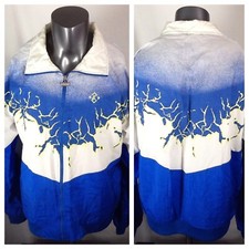 Vintage Jimmy Connors Windbreaker Jacket Zip Up Large Lightning Design Tennis