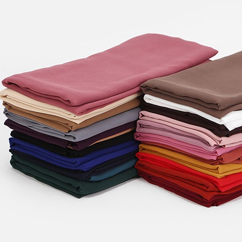 Chiffon Hijab Scarf Shawl Headcover In Bone White Color - Foto 10