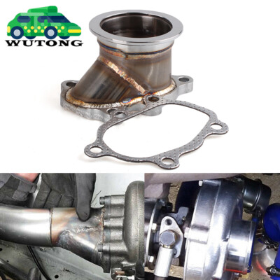 For GT25 GT28 T25 T28 Turbo Down Pipe 5 Bolt Flange to 2.5'' 63mm V Band Adapter