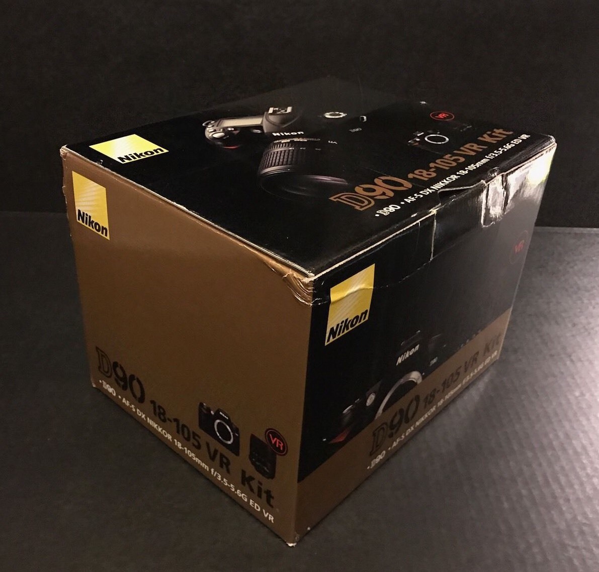Nikon D90 18-105 VR DSLR Camera Kit - EMPTY BOX ONLY - NO CAMERA  