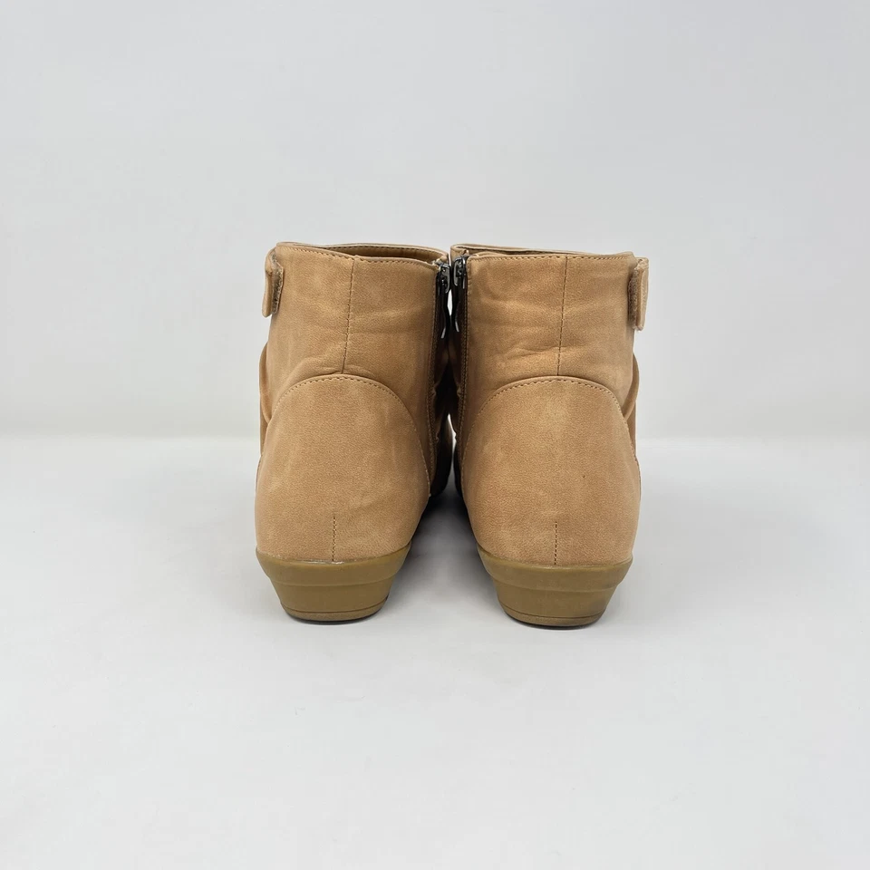 Beacon Casual Brown Leather Ankle Snap Side Zip Bootie Women's Size US 9 — 第 4/4 张图片