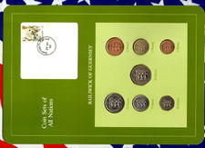 Coin Sets of All Nations Guernsey 1979-1984 UNC £1,20,50 Pence 1983 20MY85