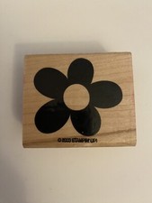 Stampin Up 2003 Flower Wood Mounted Rubber Stamp EUC RS27