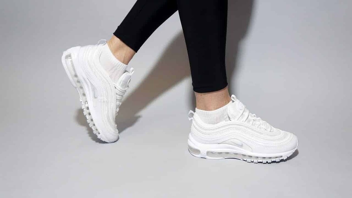 Nike Air Max 97 White metallic silver (GS) Womens Shoes older kids