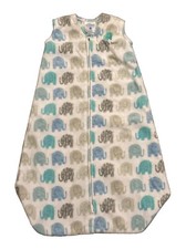 HALO Unisex Micro-Fleece Sleep Sack, Size Small 0-6M, Swaddle Elephants