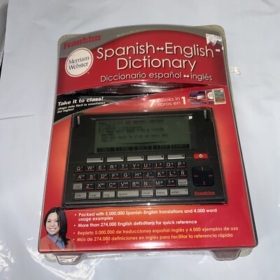 FRANKLIN DBE-1500 SPANISH TO ENGLISH DICTIONARY MERRIAM WEBSTER GUIDE NEW 
