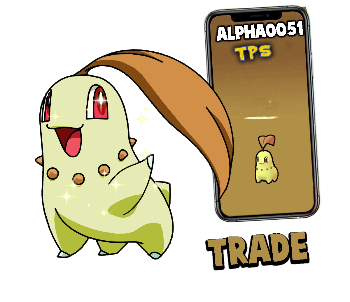 Pokémon Go Shiny Chikorita Germignon – Échange, Android, Sortie 2005, Neuf Scellé