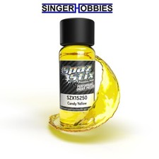 SPAZ STIX SZX15250 Candy Yellow Airbrush Ready Paint, 2oz Bottle HRP