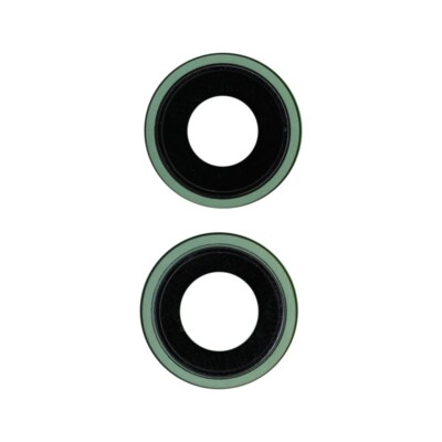 Glass Camera Lens with Bezel Set Back 2 Parts for Apple iPhone 13 13 Mini Green