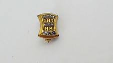 AMERICAN HISTORY CLUB Lapel Pin Award "H" High School 1954 Vintage Small Tiny
