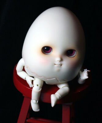 1/8 BJD Doll Cute Egg Nude Resin Toys Present White Skin 13CM