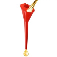 1pcs Oil Funnel Long Neck Plastic Multi Function Funnel Transmission Filler Red