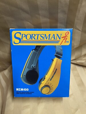 Sportsman MZM-100 AM/FM Headphone Radio with Built-in Antenna NEW w/ box