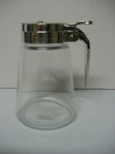 5 inch glass syrup server