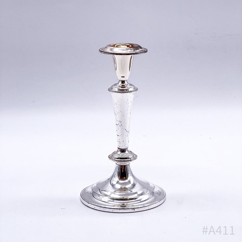 Vintage Kerzenständer Kerzenhalter Kerzenleuchter einarmig, versilbert | 18,5cm - Picture 2 of 8