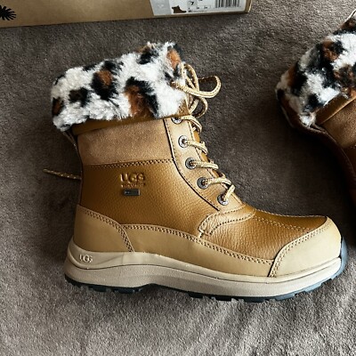 UGG Leather Leopard Boots for Women for sale | eBay UGG Waterproof Leather Leopard Fur Winter Boots display picture 1