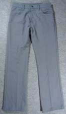 vtg LEVI  S Mens 517 BOOT CUT RANCH Sz 30 X 32 Gray Black Label Polyester Pants