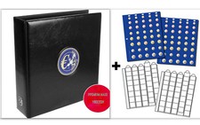 SAFE PREMIUM BINDER MAXI FOR EURO SERIES COINS + NEUTRAL SHEETS OF YOUR CHOICE