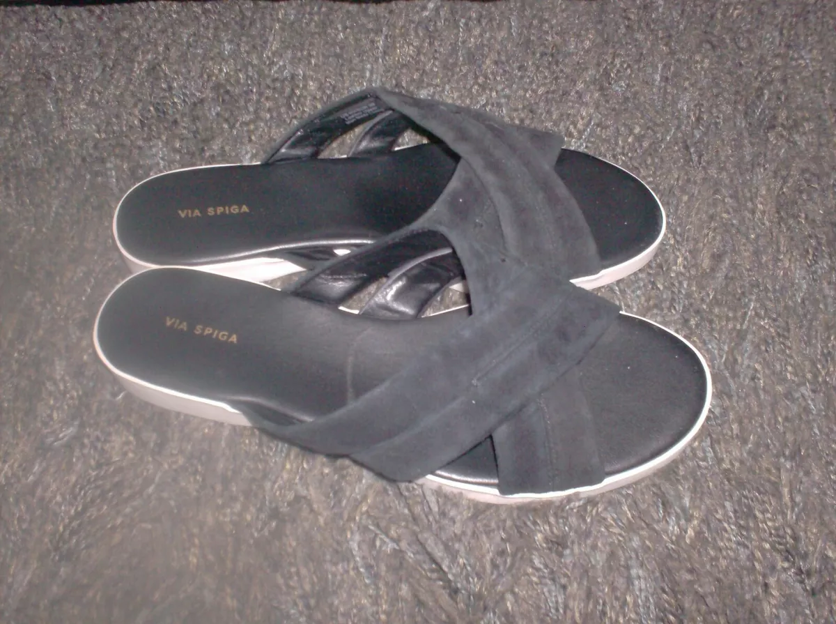 Via spiga suede sandals sales